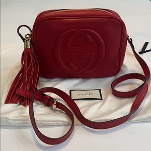 RED GUCCI SOHO DISCO CROSSBODY BAG!